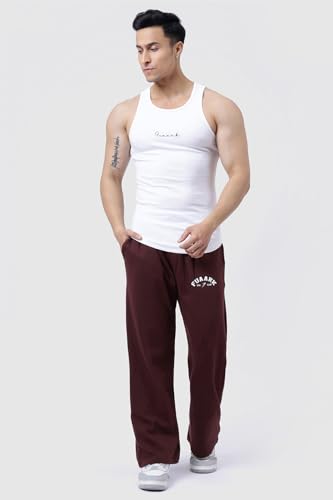 Image of FUAARK Men's Premium Polycotton Relaxed Loose Fit Sports Gym Stylish Track Pant Trouser for Men