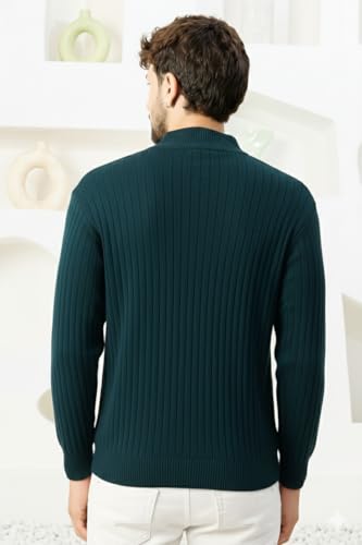 Image of Pivl Men's Winter Half Zip Solid Warm Sweater