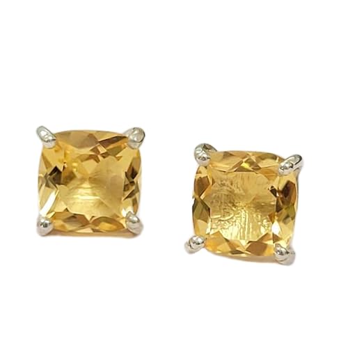 Boucles d'oreilles citrine naturelle en argent 925 un cadeau d'anniversaire idéal et raffiné