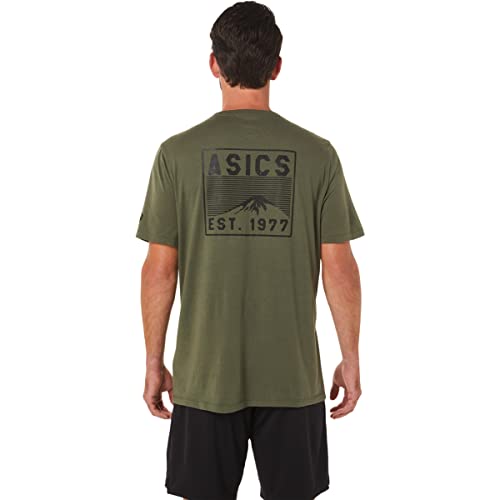 Asics Men’s Fuji 1977 Tee Apparel, 3Xl, Olive Canvas #TOP1