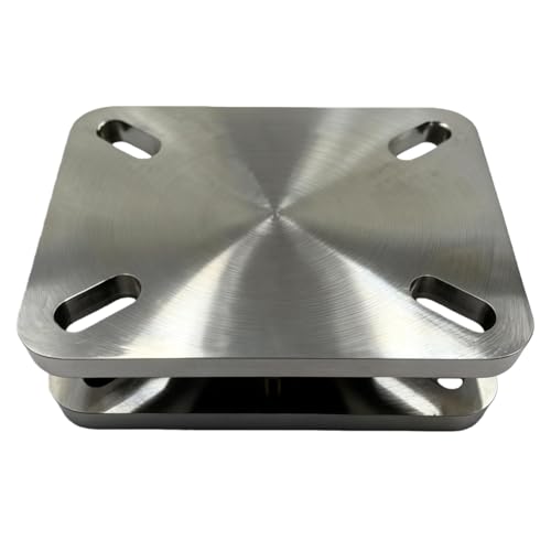 BoCID Heavy Duty Bearing Plate Turntable 5,500 Lb Rating Greaseablle, Kingpinless Design, for Workstations & Displays Industrial Ball Bearing Turntable Swivel Plate 6.3