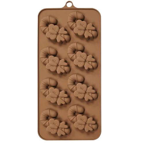 Moldes de chocolate de Navidad, herramientas reutilizables antiadherentes para hornear, moldes de silicona para hornear chocolate, para caramelos, fondant, gelatina, decoración de tartas, velas de
