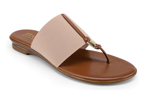 ITALIAN Shoemakers Asher Elastic Band Flip Flops Comfort Thong Sandals - Nude - Size 8