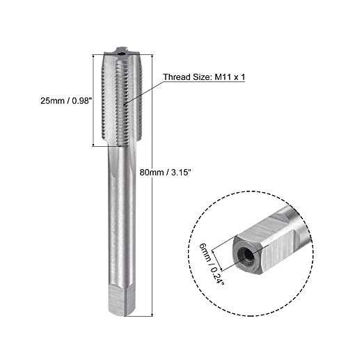 Sourcing map Maschio di filettatura M11 x 1