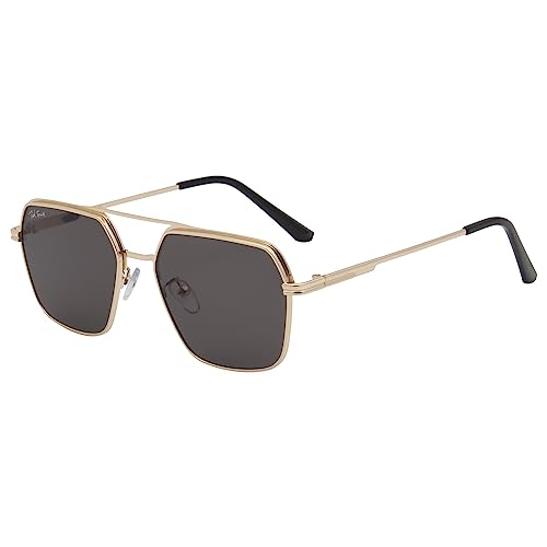 Image of Ted Smith Men's Women's UV Protection Metal Pilot Sunglasses