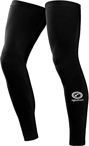 Optimum Men's Cycling - Calentadores de piernas de Ciclismo para Hombre, tamaño M, Color Negro