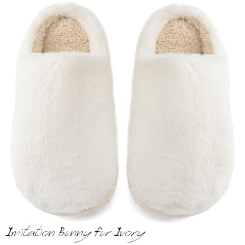 Image of Women's Men's Preppy Happy Face Slippers Comfy Warm Plush Slip-On House Slipper for Winter Indoor Soft Cushion Non-slip Fluffy Slides Slippers