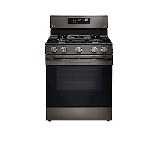 Lg 5.8 Cu. Ft. Printproof Black Stainless Steel Smart Gas Single Oven Range With Airfry #TOP6
