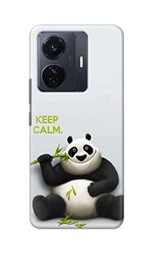 Image of PRINTFIDAA� Printed Hard Back Cover Case for Vivo iQOO Z6 Pro 5G | Vivo T1 Pro 5G | Vivo S15e Back Cover (Cartoon Panda) -2808