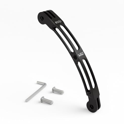 HSU Bras Extension Courbe pour GoPro, Support de Caméra Arquée en Alliage d'Aluminium avec Trou de Vis 1/4 pour la Plupart des Caméras d'action (13,5CM)