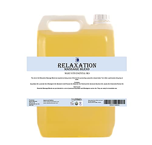 Mystic Moments | Relaxation Aromatherapy Massage Oil Blend 5 litres - Natural Massage Blend Made with Essential Oils for Spa & Massage Therapy