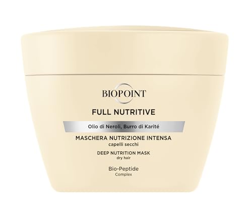 Biopoint Full Nutritive - Maschera Capelli Nutrizione Intensa, Azione Idratante e Rinforzante, Dona Morbidezza e Luminosità al Capello, 200 ml