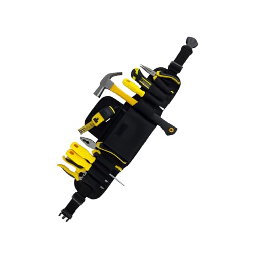 Cinturão Cinto Ferramentas Carpinteiro Pedreiro Eletricista Cinto 8 Divisões ART MANIA (Preto, Único