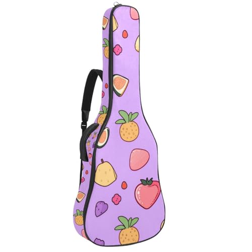 Housse de guitare acoustique 41 pouces étanche à motif violet