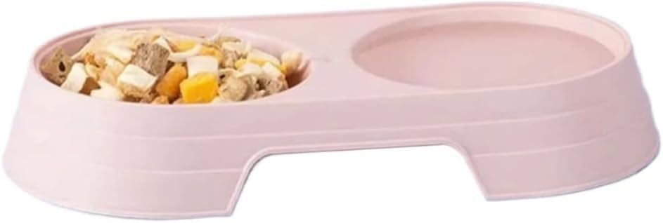 Double Feeding Bowls for Cats and Small Dogs - Grey