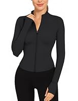 EIISSION Sportjacke Damen Laufjacke Sport T-Shirt Gym Top Oberteil Jacke Yoga Langarm Weiß Trainingsjacke Winter Fitness Sportshirt Sweatjacke Reissverschluss Laufshirt mit Daumenloch S