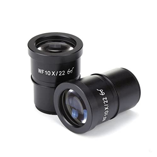 Microscope 2PCS 10X 20X Stereo Microscope Eyepiece Professional High Eye Point Wide Angle Eyepiece Mounting Size 30.5mm(WF10X-22mm)