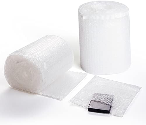 ALTERNIUM self seal bubble pouches 7.5x8" 50 pack - bubble cushioning wrap pockets with adhesive in perforated rolls - small bubble bags for shipping - quality packing material and moving supplies