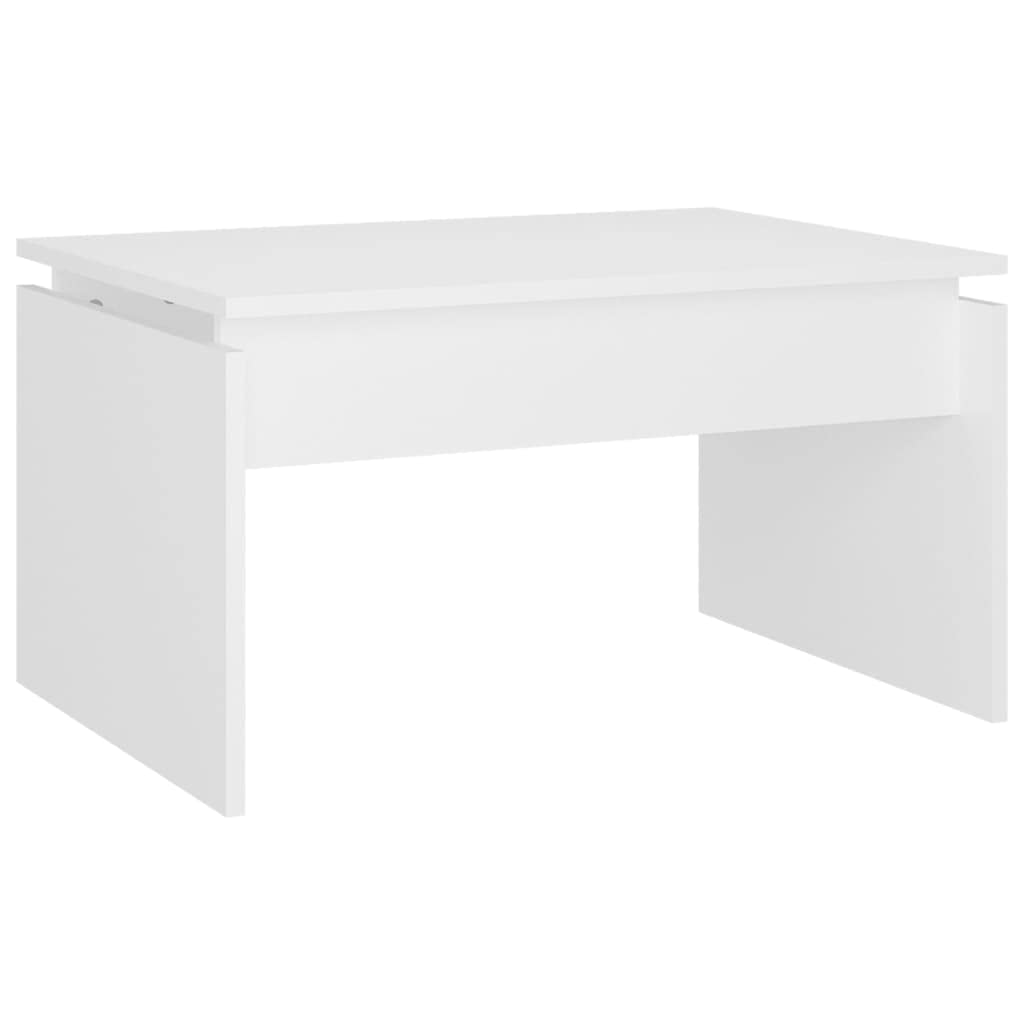 vidaXL Mesa de Centro Auxiliar Consola Mesita Salón Lateral Té Café Sofá Sala de Estar Muebles Mobiliario de Madera Contrachapada Blanco 68x50x38 cm