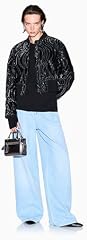 Armani Exchange Women's Long Sleeve Front Big Signed Logo T-Shirt, White, M