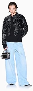 Armani Exchange Women's Long Sleeve Front Big Signed Logo T-Shirt, White, M