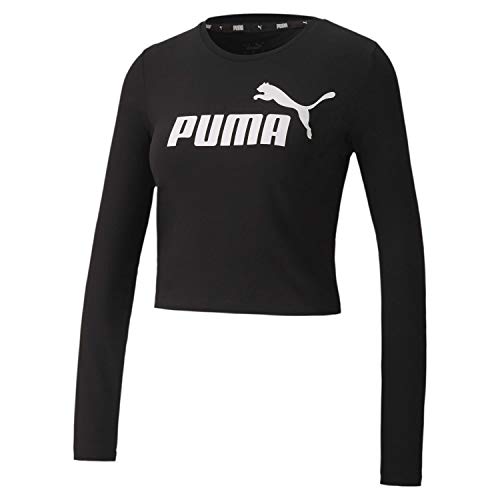 Puma Ess+ Logo Ls Fitted Tee t-shirt extensible coupe cintrée respirant