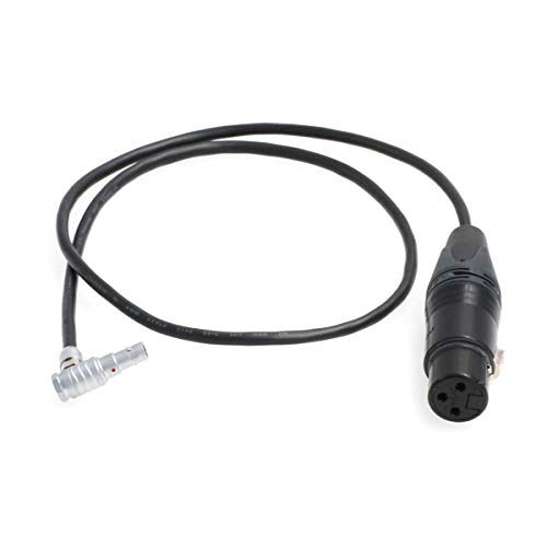Cable XLR 3 pines a 00B 5 pines con codo en ángulo recto anti tirones para ARRI