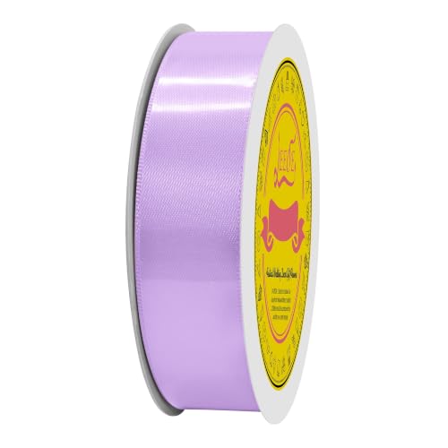 Image of Double Face Light Purple Satin Ribbon 7 /8 inch X 25 Yards for Gift Wrapping Very Suitable for Weddings Party Hair Bow Invitation Decorations and More