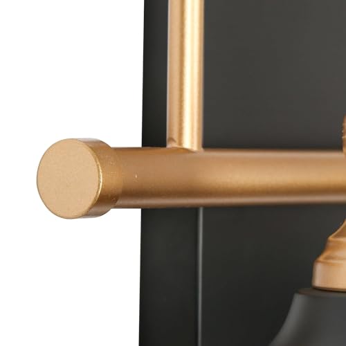 Image of KSANA Black Gold Vanity Lights, 2 Light Bathroom Light Fixtures Over Mirror Modern Farmhouse Vanity Lights for Bathroom, Bedroom, Kitchen