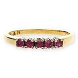  JuwelmaLux Ring 585/000 (14 Karat) Gold mit Rubin JL30-07-0740 57