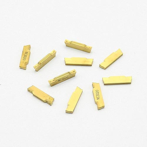 10Pcs Mgmn300-M Cnc Blade Groove Carbide Insert Grooving Cut-Off Tool 3Mm Width #TOP4