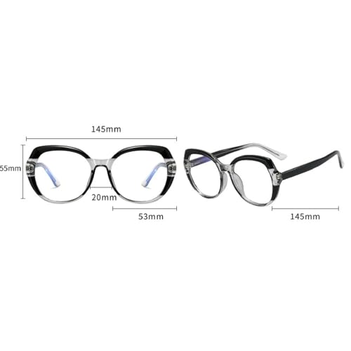Image of Melrose Fashion ladies blue blocking reading glasses, irregular colorful anti-fatigue /glare female computer games presbyopia