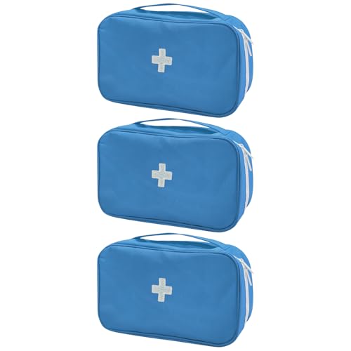 Faylapa 3 mini borse vuote di pronto soccorso, 22,9 x 12,7 x 7,6 cm, borsa portatile da viaggio, per escursionismo, casa, viaggi, campeggio, all'aperto, auto, ufficio (solo borsa)