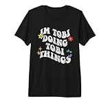 Retro Groovy Im Tobi Doing Tobi Things Funny Mother's Day Premium Tri-Blend T-Shirt