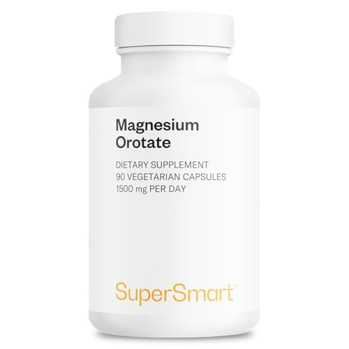 SuperSmart Magnesium Orotate 1500mg per Day - High Absorption Magnesium Supplement | Non GMO & Gluten Free - 90 Vegetarian Capsules