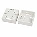 Tool parts 86mmx86mmx32mm Square Shape Wall Mounted Face Plate Back Box White 2 Pcs