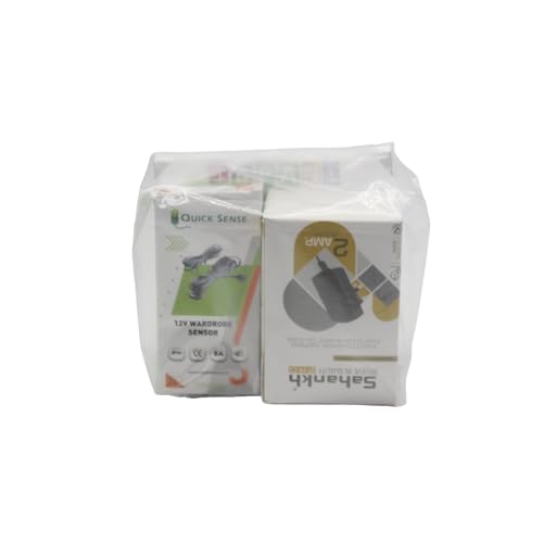 Quick Sense (QS-WR11 | Wardrobe,Cabinet,Closet Smart IR Sensor | DC Type 12V / 24V Silver Finish Smart Home Furniture with Adapter and Strip Light 5M - (Pack of 1 pcs)