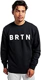 Logotipo bordado Burton Brtn Crew estándar, negro verdadero, XL