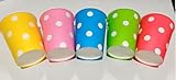 NatNarr 100 Stück Bunte Dot Pappbecher, 260ml Papierbecher Mehrfarbig Partybecher, Pappbecher Ostern Einweg Becher für Geburtstag Feiertag Hochzeit (5 Farben)