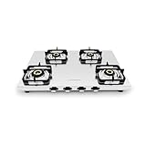 Sunshine Curvv 4 Burner | High Premium Stainless Steel Gas Stove | 3D Brass...