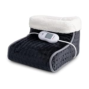 Alpina Elektrischer Fußwärmer mit Waschbarem Innenfutter, Wärmeeinstellung per Fernbedienung, 3 Heizstufen Wählbar