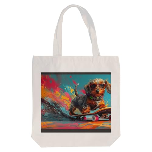 KLL Monopatín para perro, estilo retro, estilo urbano, colorido, de lona, a granel, para amigos personalizados, Monopatín para perro, estilo retro, colorido, 1 size