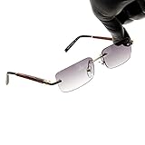 Mens Vintage Wood Gold Purple Gradient Smoke Tint Hip Hop Sunglasses