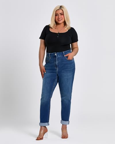Women's Plus Size Jeans High Rise Skinny Stretchy Jean with Pockets Tummy Control Denim Pants Trendy3