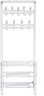Dollhouse Miniature White Wire Hall Stand