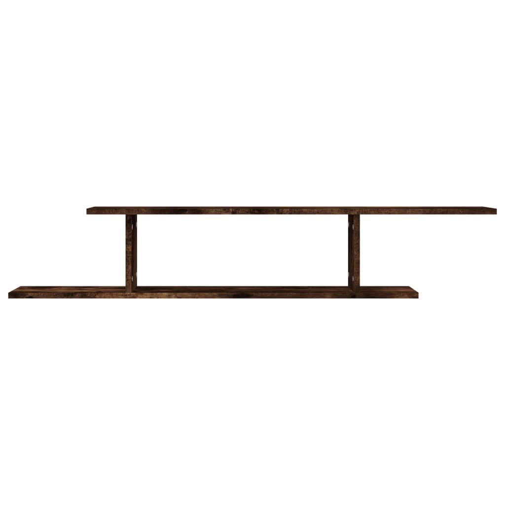 Mensola da parete per TV, 125 x 18 x 23 cm, moderna mensola sospesa in legno, elegante mensola sospesa per soggiorno, supporto TV per ricevitori, console e accessori multimediali