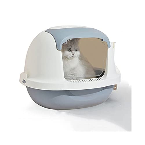 Maison de toilette chat fermée double couche grand bac à litière