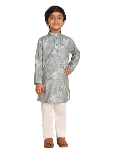 Image of Pro-Ethic Style Developer Boys Heavy Cotton Printed Kurta and Pajama Set for Kid's Ethnic Wear (S-280)