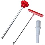 Reifenventilkern-Werkzeug-Set für schlauchlose Auto- und Motorradreifen mit ergonomischem Anti-Rutsch-Griff (rot)