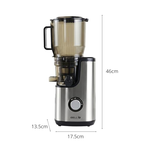 Image of iBELL Cold Press Juicer For Home, Slow Juicer, 300W, All-In-One Juicer for Fruits, Vegetables & Nut Milk, 13 cm Wide Mouth, High Juice Yield, Low Noise, Easy Clean, 10-Year Warranty